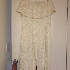 Pretty little thing strapless jumpsuit